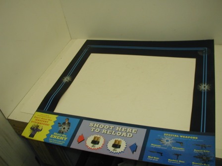 Dynamo HS5 Cabinet 25 Inch Monitor Bezel With Lethal Enforcer Graphics (Item #2) (Outer Dimensions 25 3/4 X 25 3/4) $19.99